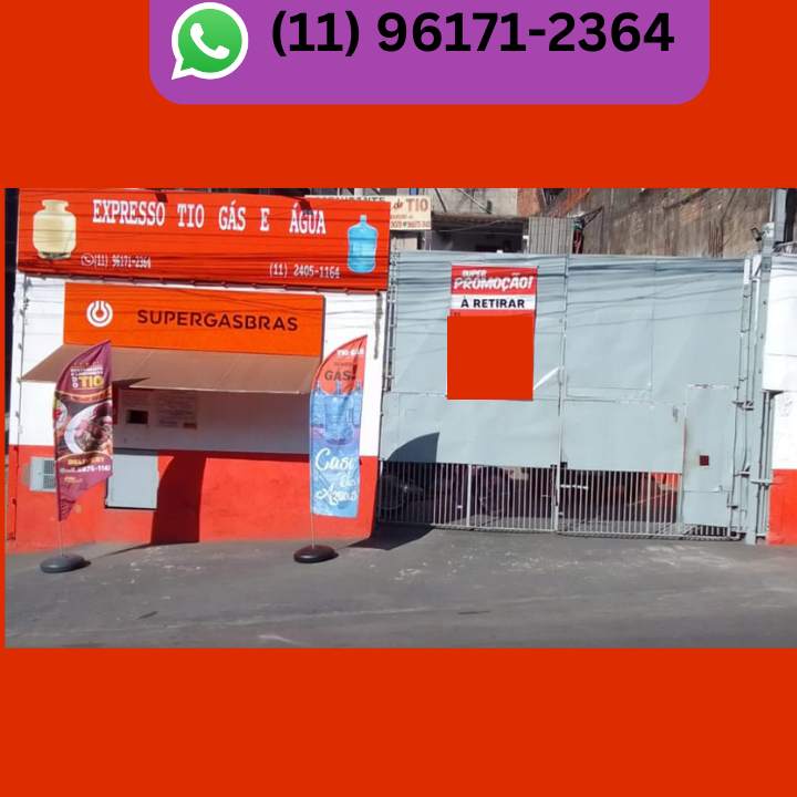 Expresso Tio Gás de cozinha água Recreio São Jorge WhatsApp